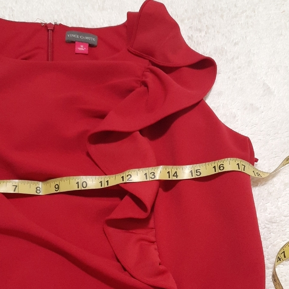Vince Camuto Red Ruffle Mini Dress - Picture 5 of 9